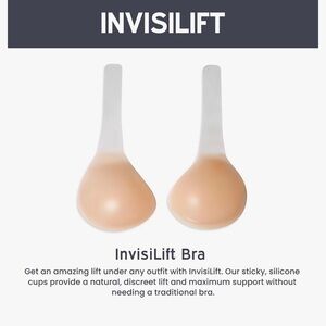 Invisible Bra Adhesive Seamless Push-Up Silicone Bra - DDD - NWT never opened